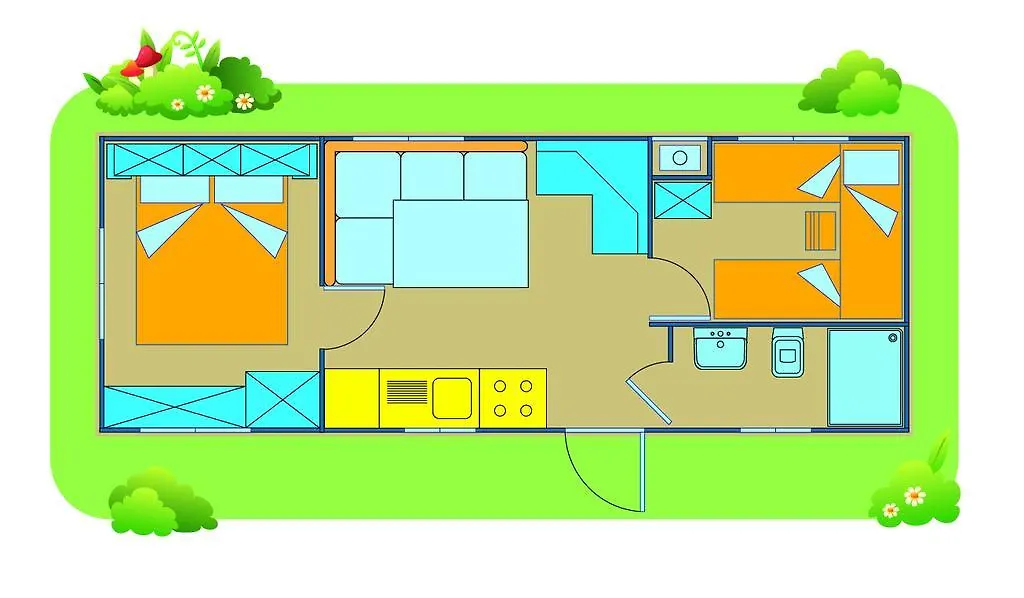 Happy Camp Mobile Homes In Camping Village Rosapineta Rosolina Mare